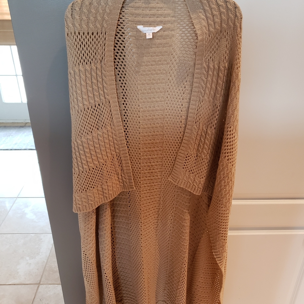 Women's Long Sleeveless Sweater Coat